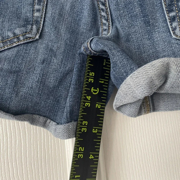 Mossimo Jr Womens Denim Shorts Size 9 Pockets Cuffed Beach Stretch Distressed - Picture 8 of 10